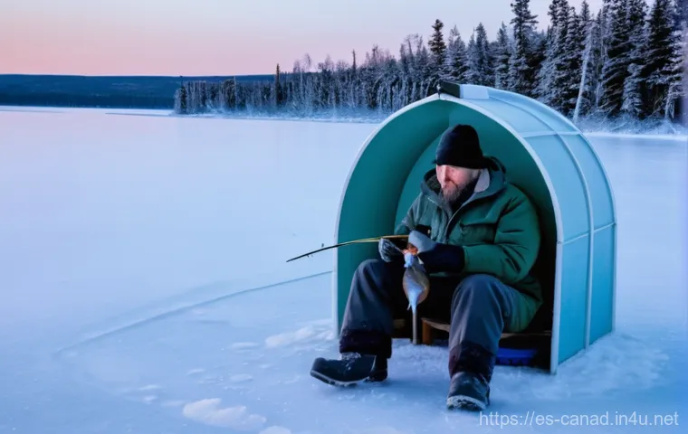 캐나다에서 낚시하기 좋은 장소 - **An serene fly-fishing moment on Alberta's famed Bow River.** A female angler, around 30 years old,...