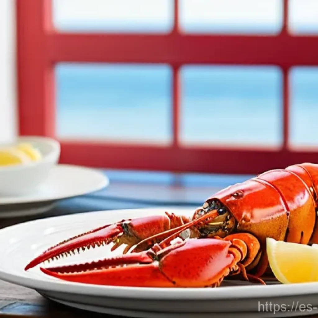 캐나다에서 가장 맛있는 해산물 요리 - A serene and inviting scene inside a rustic, charming seafood restaurant located directly on the Atl...