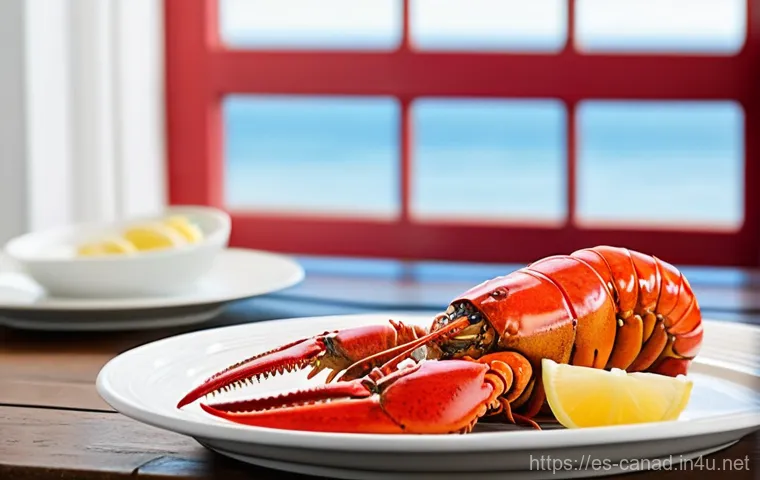 캐나다에서 가장 맛있는 해산물 요리 - A serene and inviting scene inside a rustic, charming seafood restaurant located directly on the Atl...