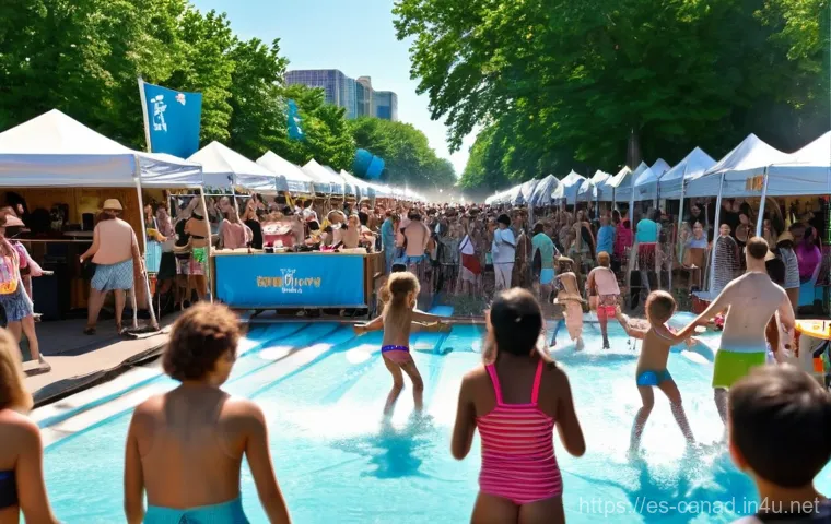 캐나다 기후 및 계절별 특징 - **"A vibrant spring scene in High Park, Toronto, during the cherry blossom festival. A diverse group...